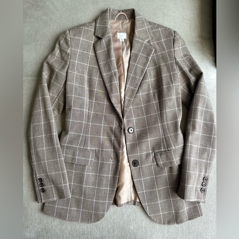 A New Day checkered blazer, like new, size S